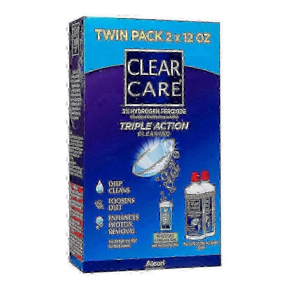 Clear Care三重功效清洁消毒液,24盎司