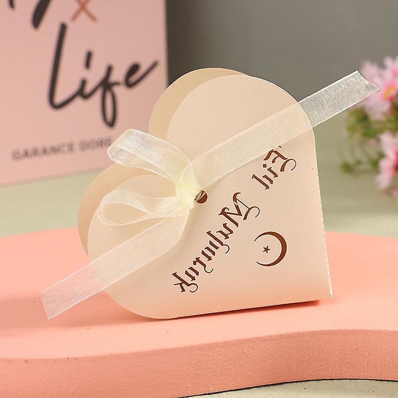 10pcs Eid Mubarak Candy Box Ramadan Kareem Favors Gift Packaging Boxes Decor
