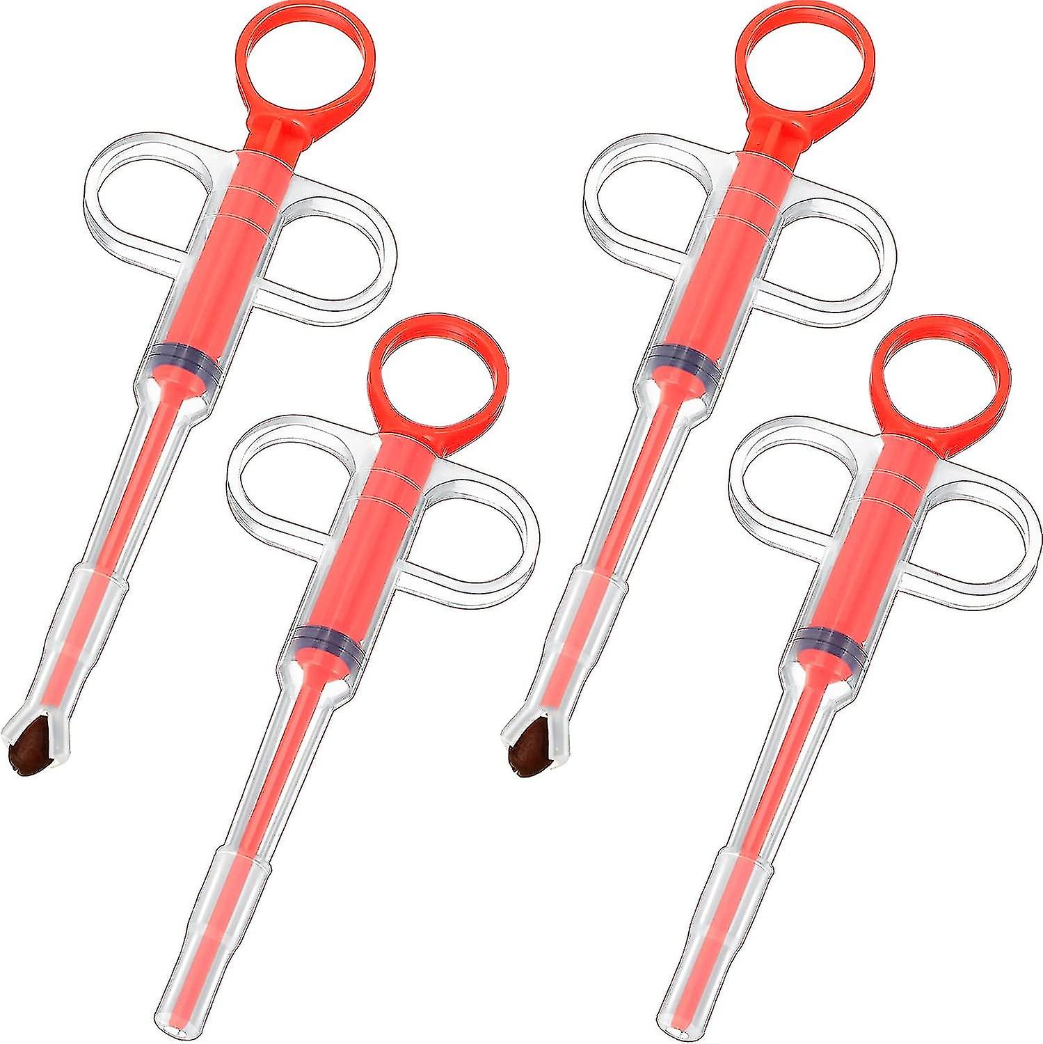 4ピース猫ピルシューター犬ピルガンピルディスペンサーペット薬シリンジ子犬タブレットフィーダー小動物用