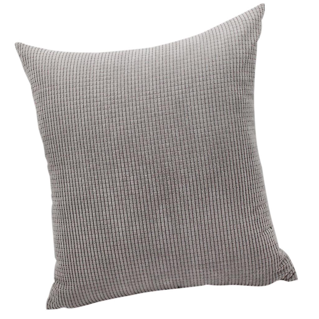 Square Color Corn kernels Corduroy Sofa Decor throw Pillow Case Gray