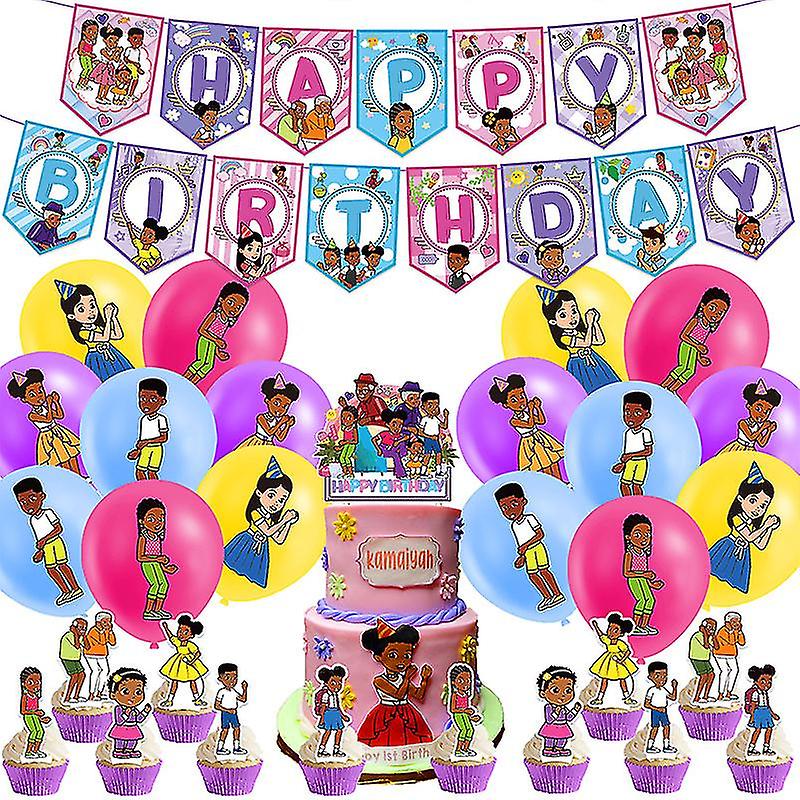 Gracies Corner Theme Birthday Party Decoration Gracies Corner Pulled Flag Cake Insert Balloon Spiral