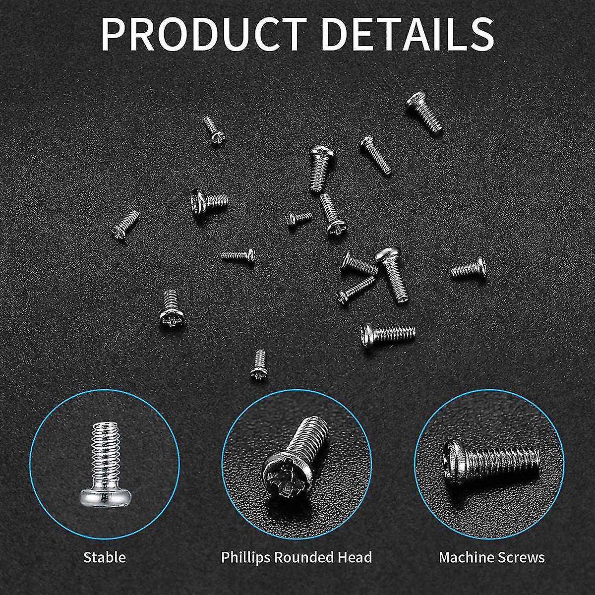800 Pc Tiny Screws For Electronics, Small Mini Pan Head Machine Screws Kit For Eyeglasses Watches C