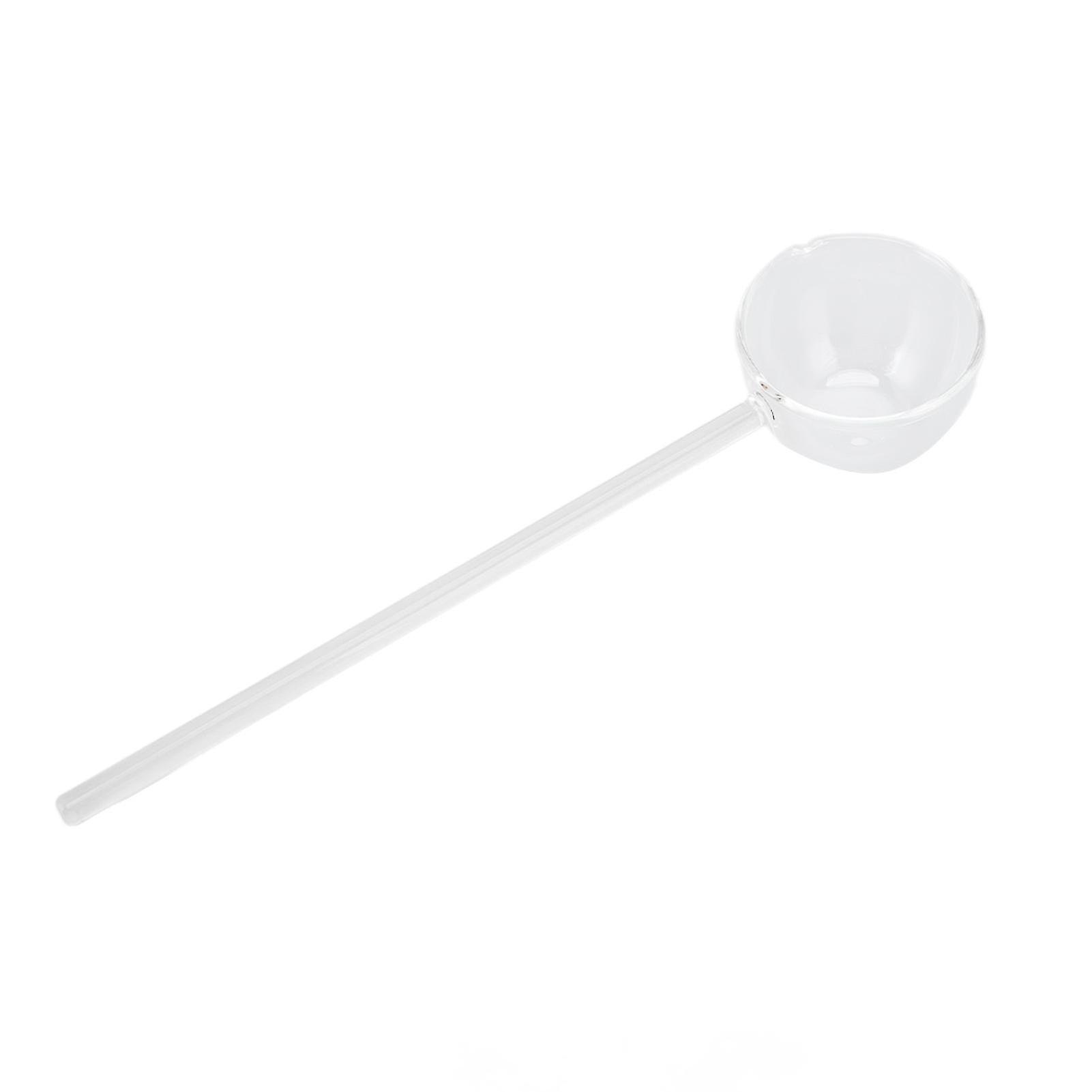 100ml Simple High Temperature Resistant Glass Mixing Spoon for Coffee Tea for Restaurants Home Transparent