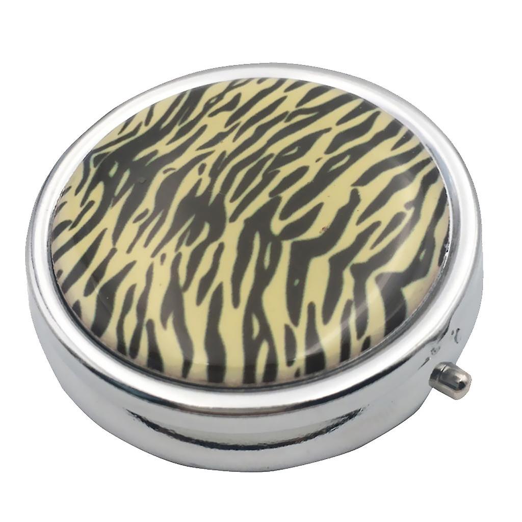 Spots Print Pill Case Box Storage Organizer Container W/ Internal Mirror Red