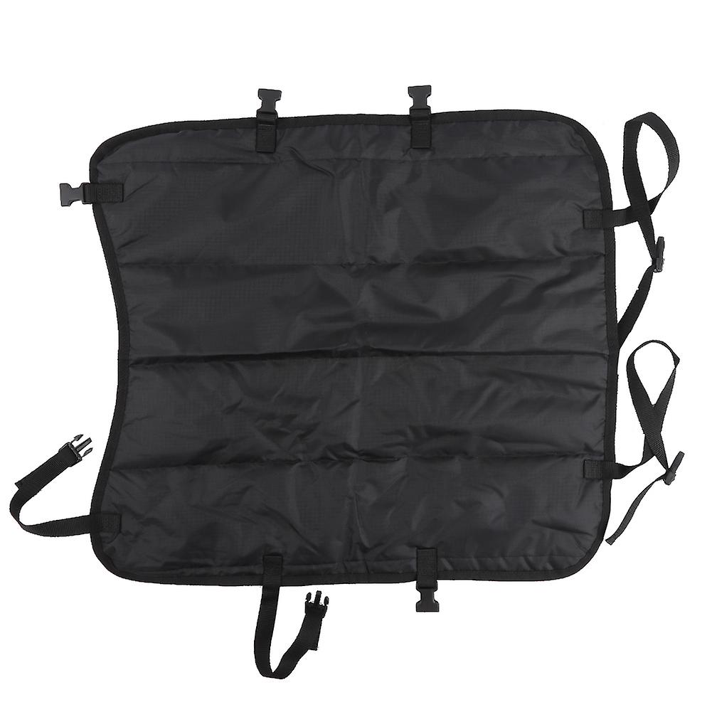 Adjustable Farm Calf Calf Cow Warm Clothes Oxford Fabric Coat Blanket Wind & Water Proof(Black )