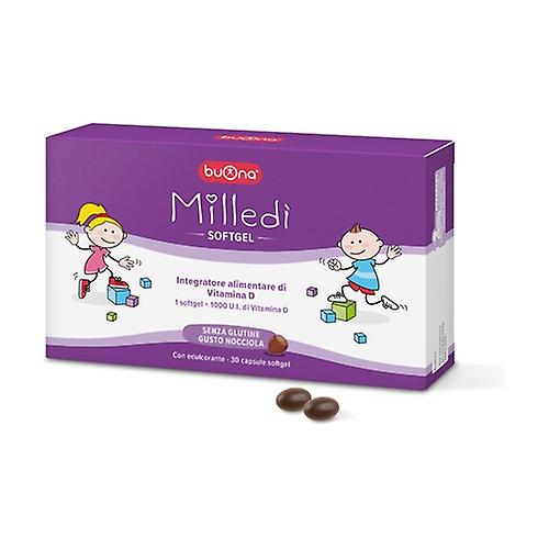 Milledi vitamin D3 30 capsules (Hazelnut)
