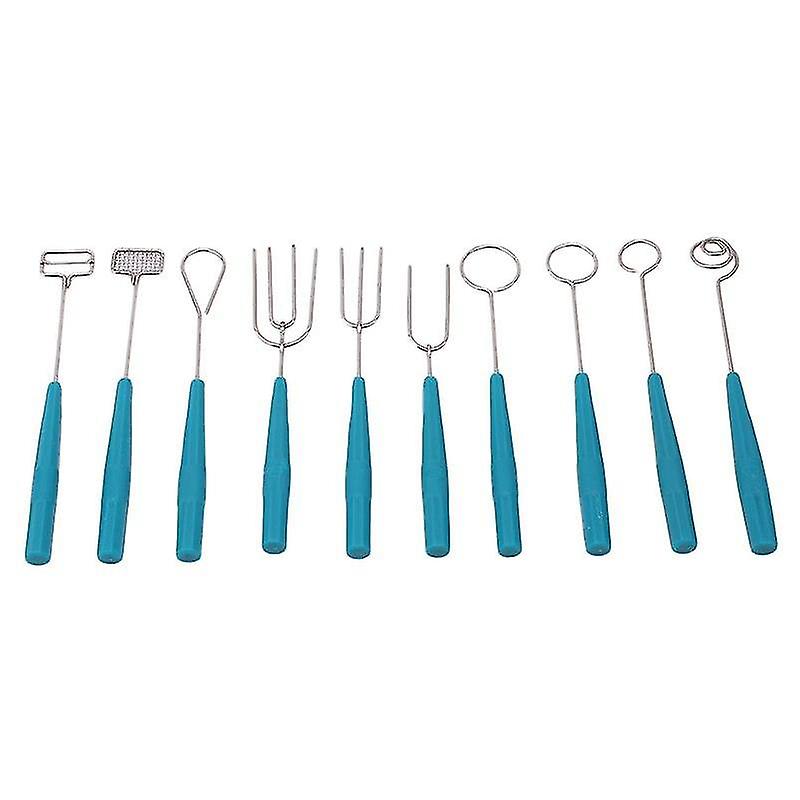 Baking Cookie Sheets 10pcs Chocolate Dipping Fork Cake Fondue Fountain Decorating Tool Diy 1 Set New Party Supplies