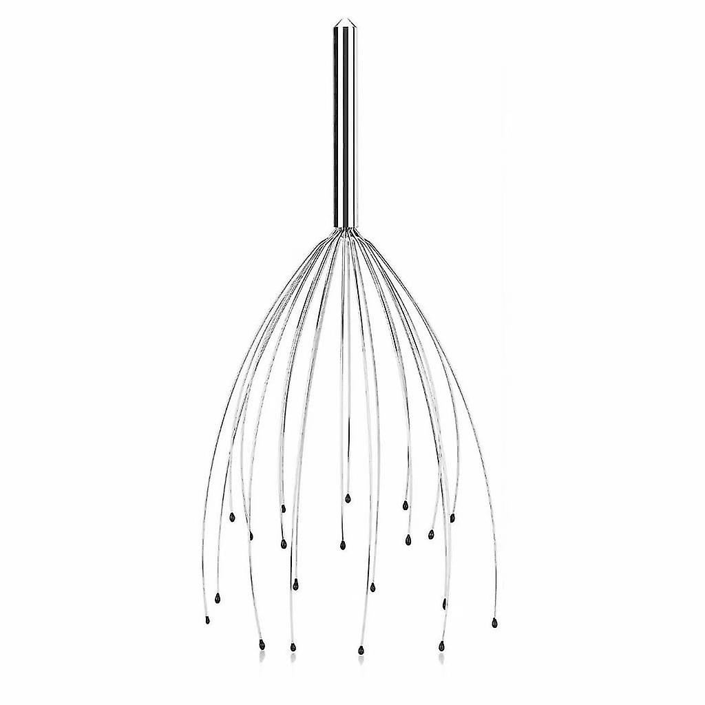 Metal Head Massager - 20 Rods - Silver - Relaxation