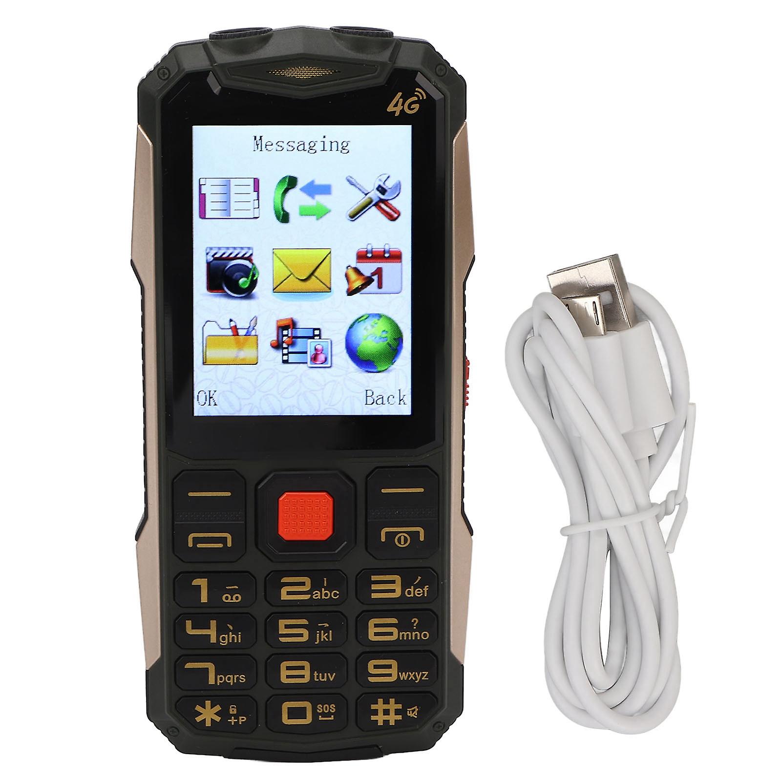 2.8in HD Screen Seniors Cellphone 2G Dual SIM Dual Standby 4800mAh Loudspeakers Elderly Mobile Phone with Voice Broadcast Green