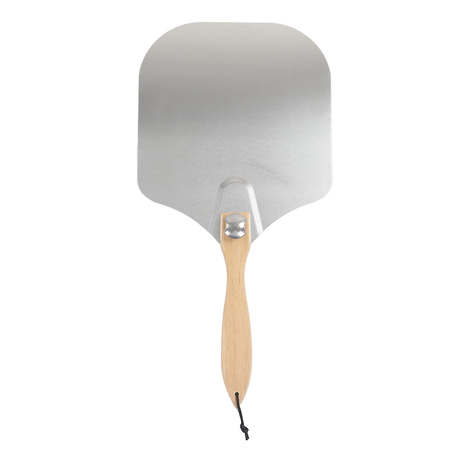 12 Inch Pizza Spatula Aluminum Oak Handle Collapsible Durable Pizza Paddle for Home Bakery Primary Colour