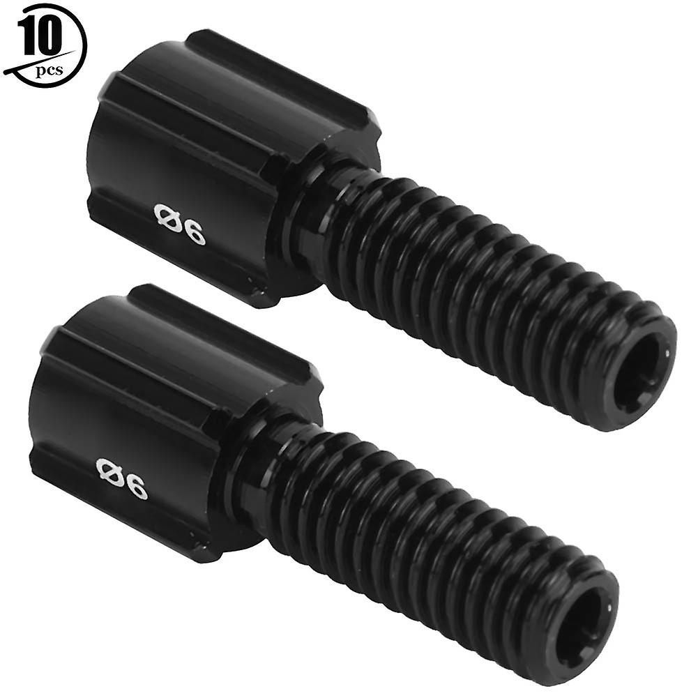 10PCS RC122 Black Road Bike Rear Derailleur Brake Cable Line Thumb Shifter Adjuster Line Pipe ScrewM6