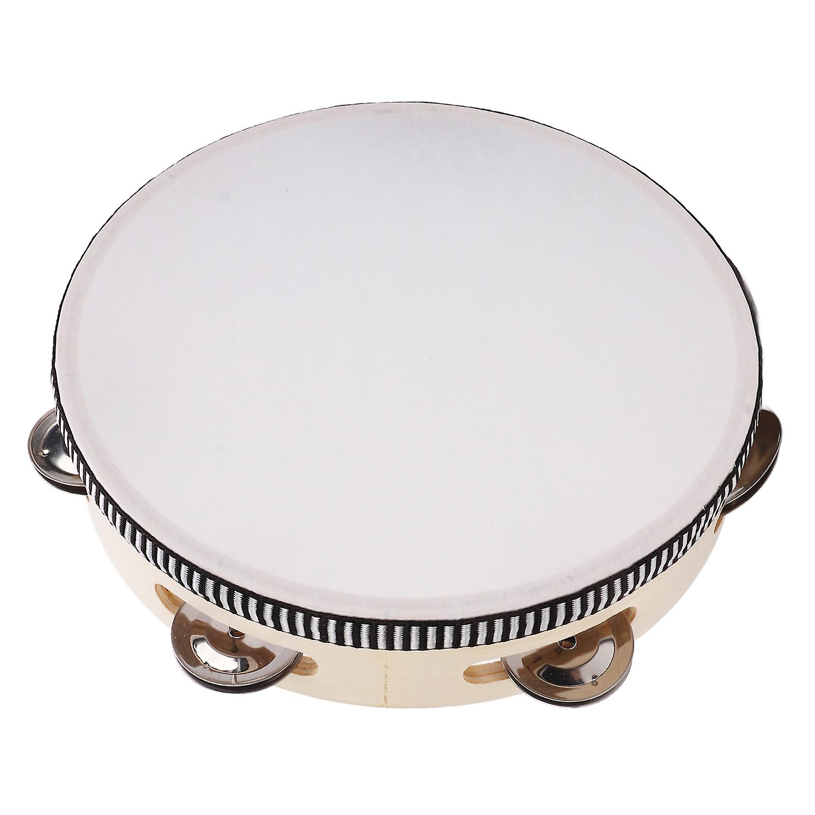 Tambourin à double rangée de 8 pouces, instrument à main à percussion pour spectacle de fête