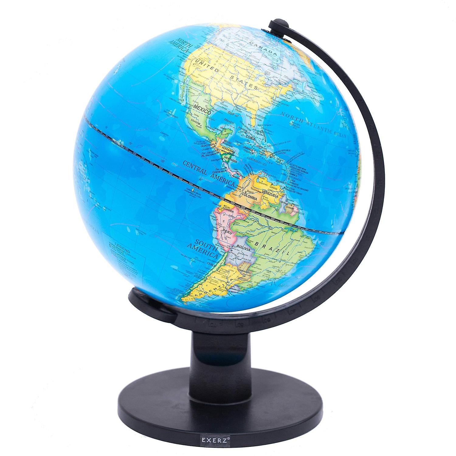 Rotating Tabletop Globe Political Map - Rotatable with Lights