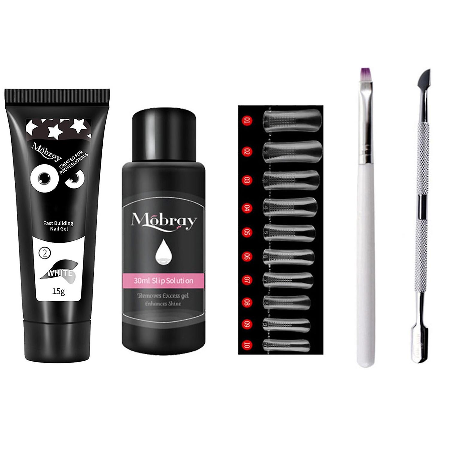 Quick Drying 15g Extension Gel Set Slip Solution Nail Molds Manicure Set