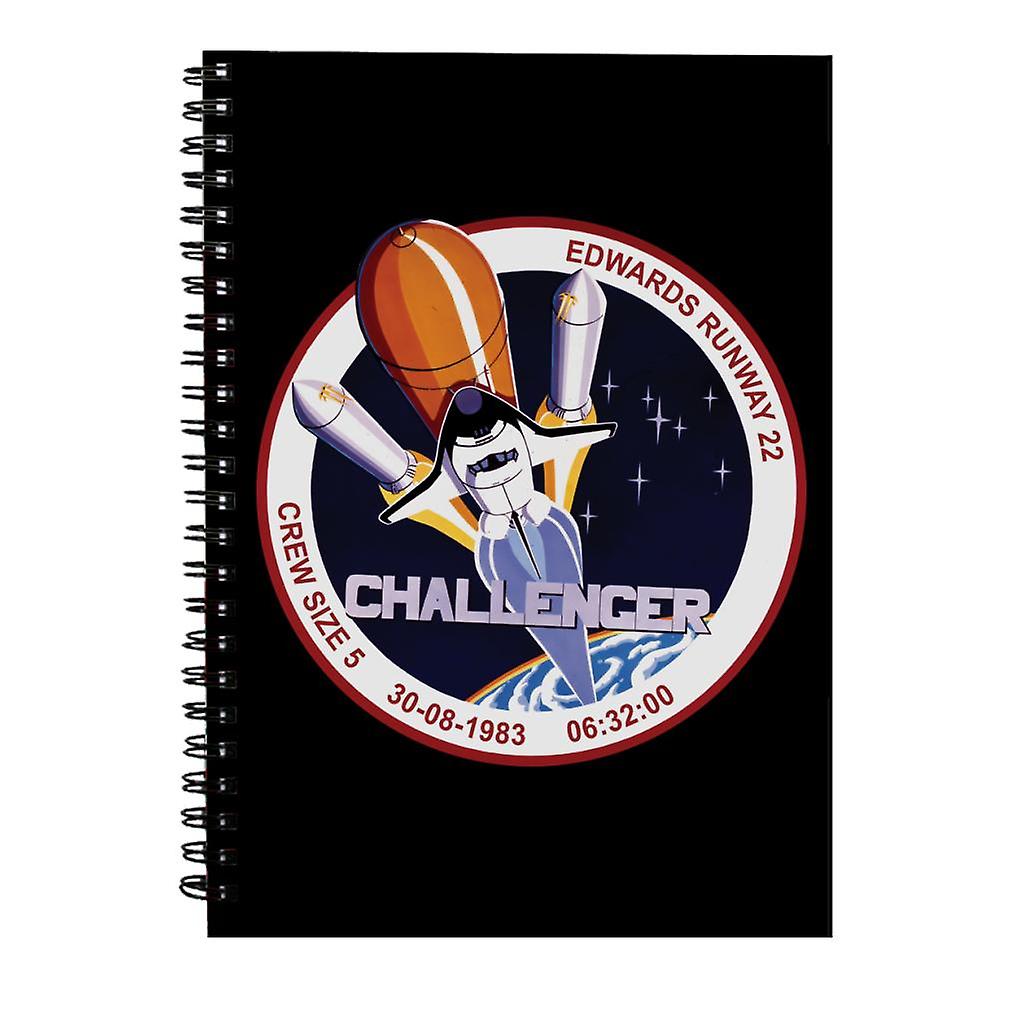 NASA STS 8 Challenger Mission Badge Spiral Notebook