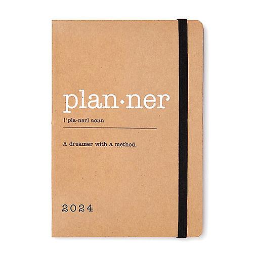 A6 Letts 2024 Planner Eco Writers Words Week to View Diary in Kraft Cover