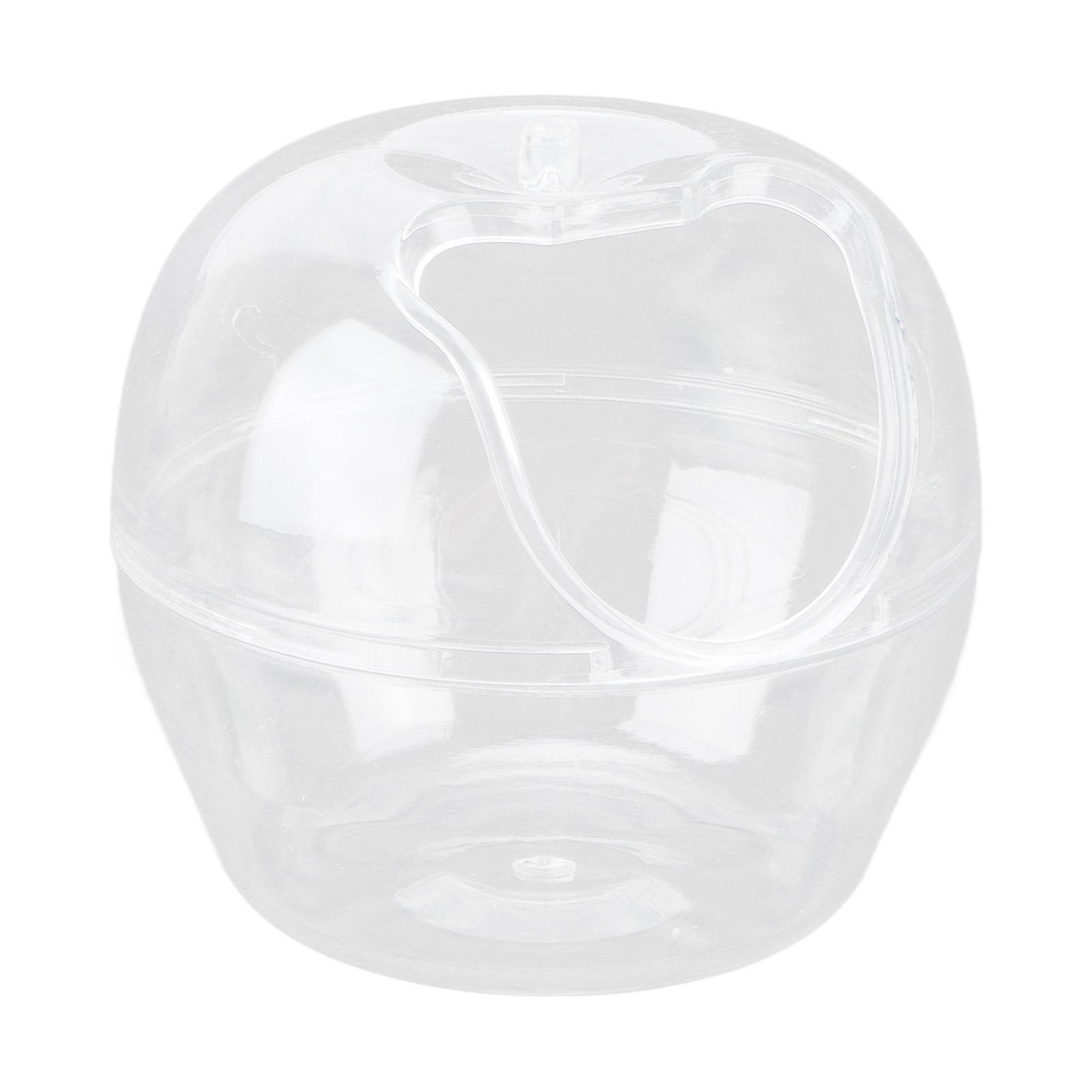 Apple-Shaped Mini Transparent Plastic Hamster Bath Tub Dual Use