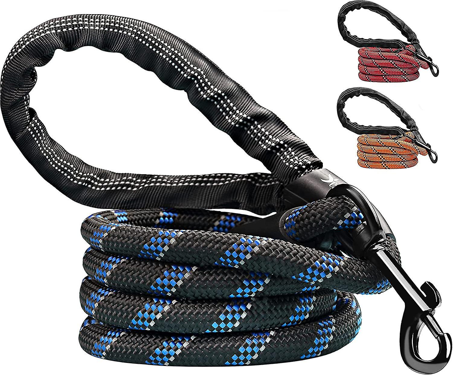 Dog Leash With Soft Padded Handle And Non-slip Rope For Dog Training Puppy, Small, Medium And Large Dogs Suitable For Running Jogging And Hiking (blac