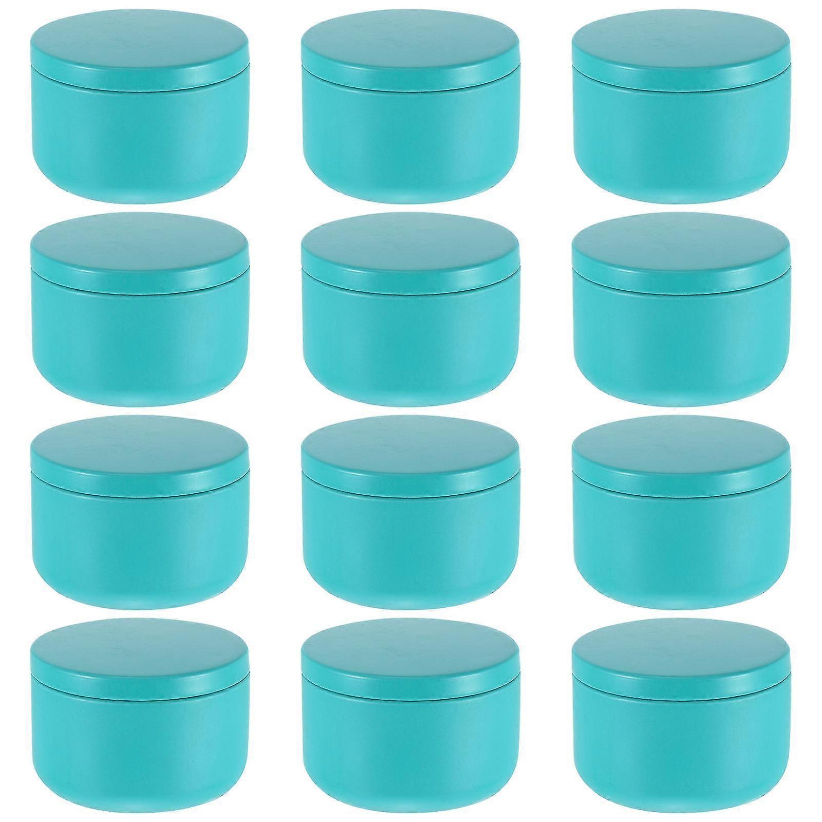12Pcs DIY Candle Tins Round Containers with Lids for Candle Making Arts Crafts Z
