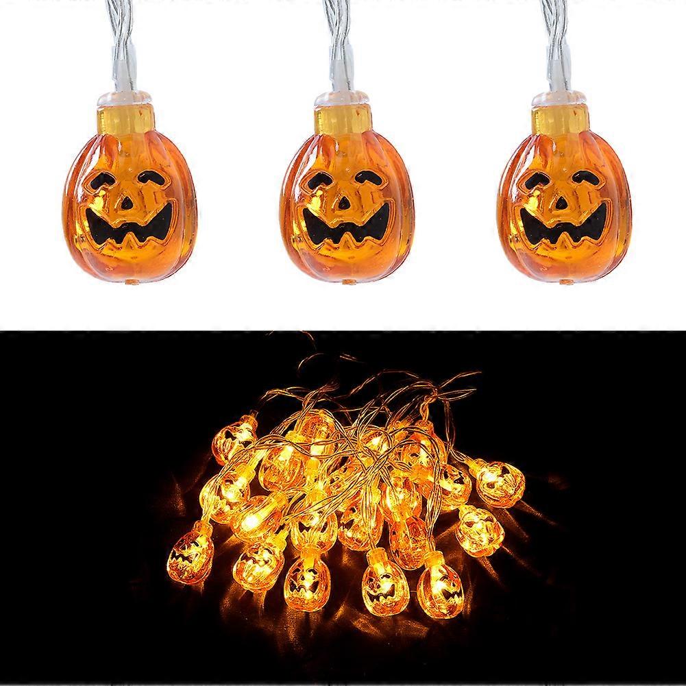Livingandhome10pcs 3m 20 LED Halloween Pumpkin String Lights