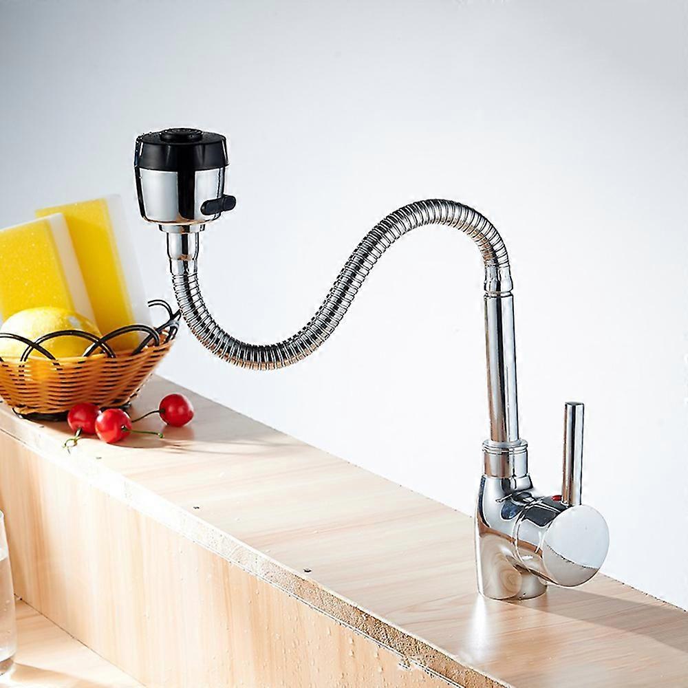 Kitchen Faucet with Sprayer Pull Out/Down Single Handle/Hole Chrome Mixer Tap