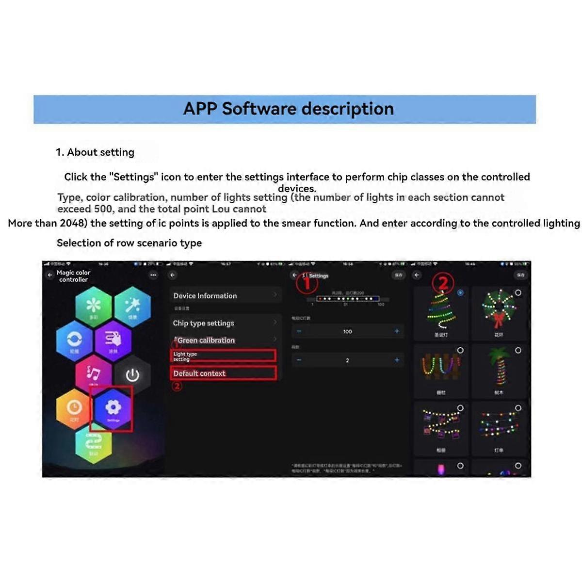 LED Controller 44 Keys Bluetooth Voice-Activated Intelligent Dimming Color Temperature Strip Light Controller A
