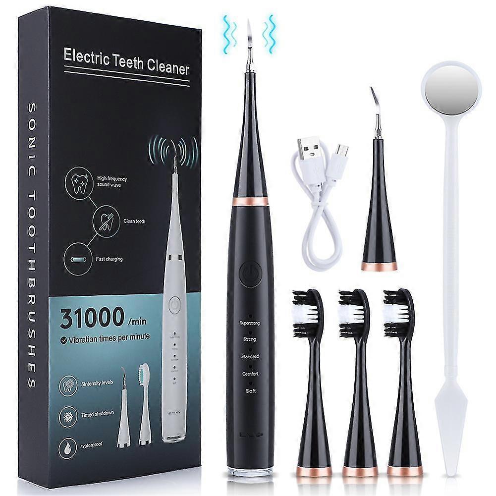 Smart Electric Toothbrush Sonic 5 Modes Rechargeable With 4 Brush Heads Advanced -DGZD