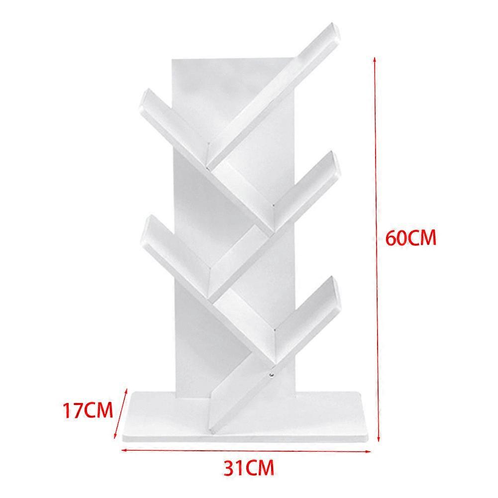 Rustic Standing Tree Bookshelf Wood Display Rack | Fruugo UK