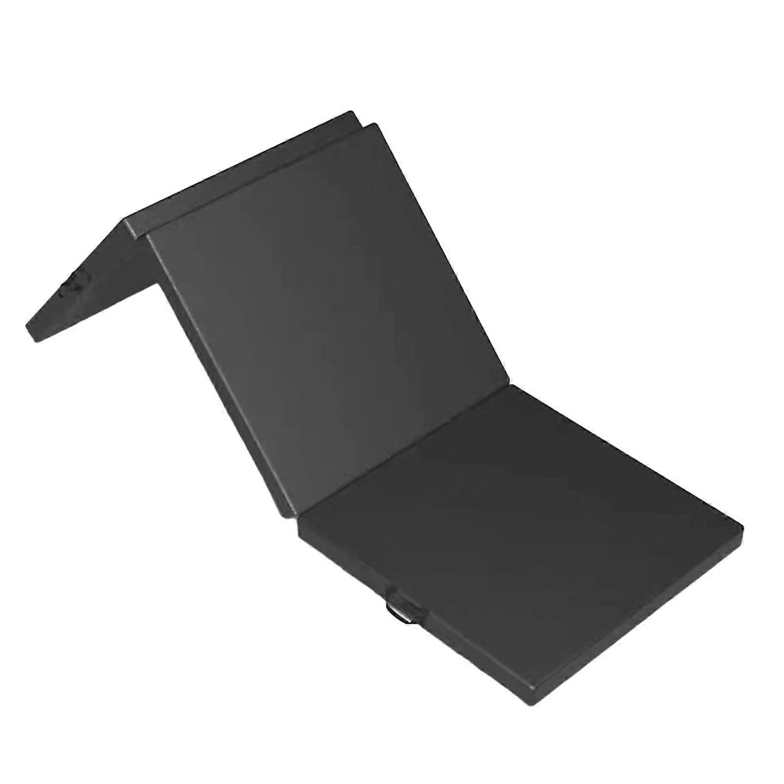 Yoga Mat with Carrying Handles 6' Folding Exercise Mat for Home Balance Black