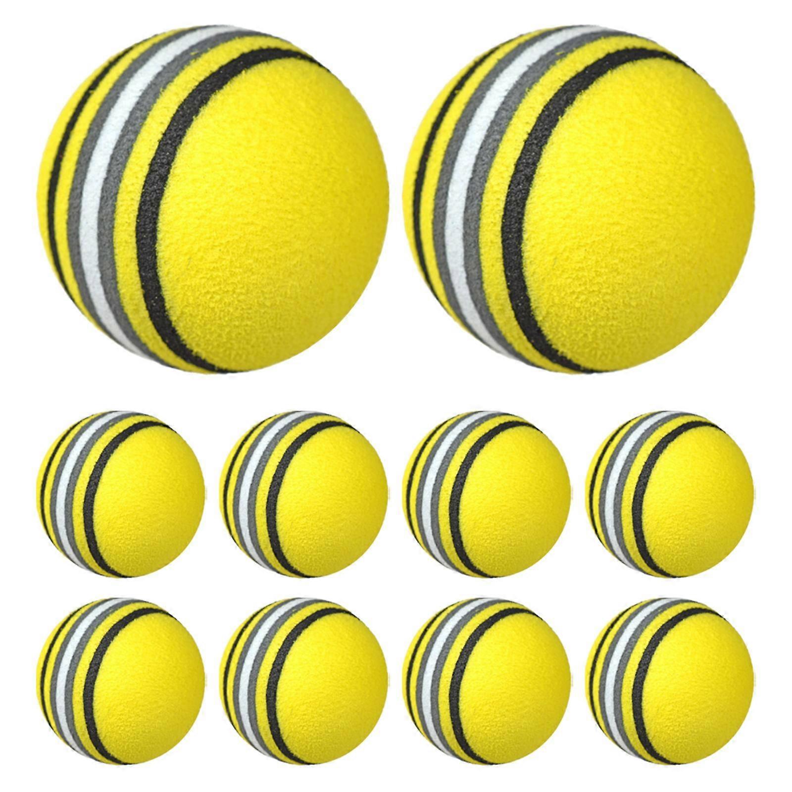 10Pcs Golf Balls Golfer Gift Golf Training for Indoor Driving Range Backyard Yellow