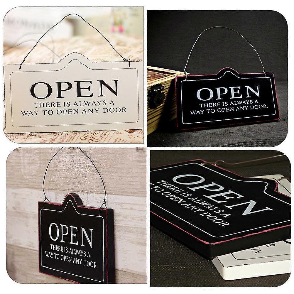 2pcs Wooden Open Closed Sign Decorative Open Closed Sign for Stores ...