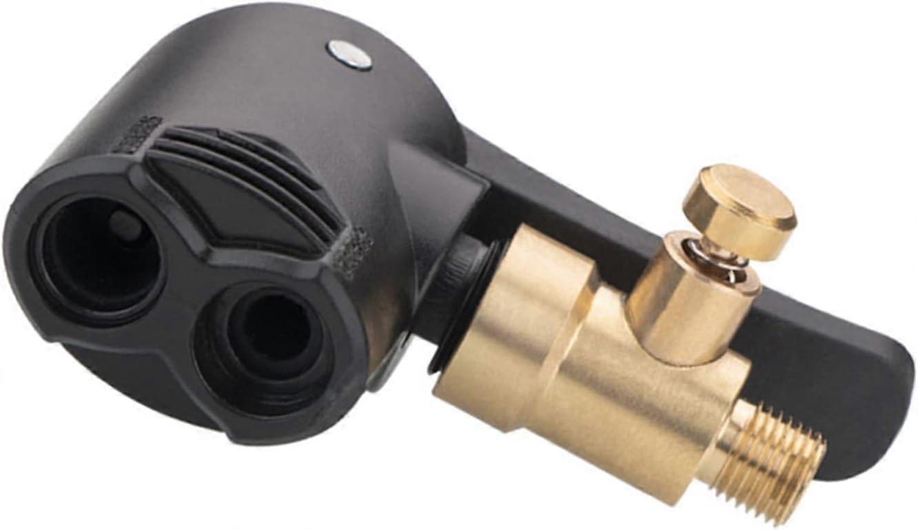 Brass Threaded Nozzle Valve Connection Adapter Air Pump Clip, Universal Car Tyre Air Chuck