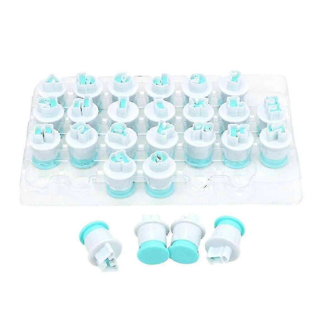 26-piece Cookie Cutter Set - Lowercase Letters And Numbers Cookie Cutters - Baking Supplies For Creative Cookie Designs