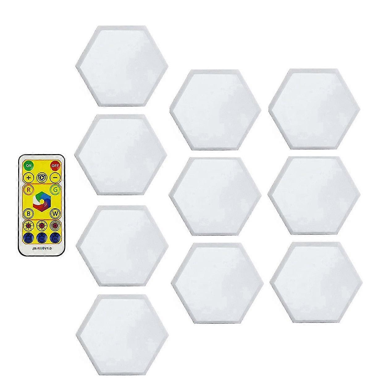 Diy rgbw led quantum lamp led hexagon wall lamp touch sensor rgbw led honeycomb light colorful night light bedroom modular lamp