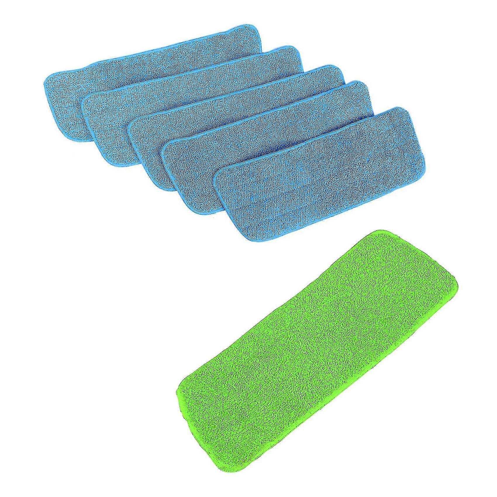 microfiber mop replacement heads compatible with wet/dry mops (5 pack)