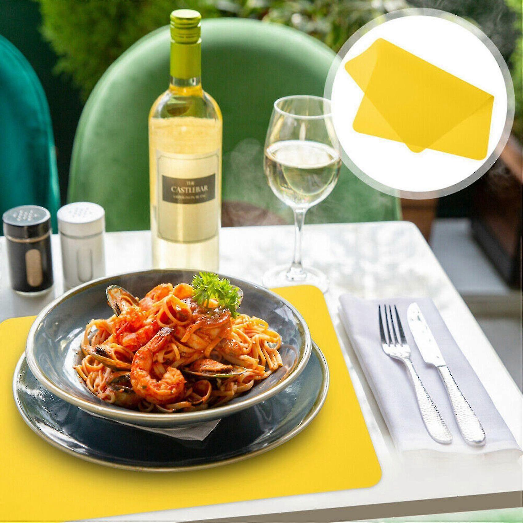 simple silicone placemats wipeable non-slip dinner mats,light gray