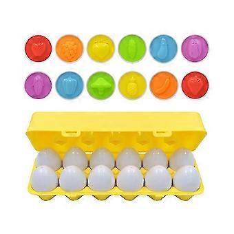 Matching Eggs 26pcs Abc Alphabet Color Recoginition Sorter Puzzle Easter Travel Bingo Game