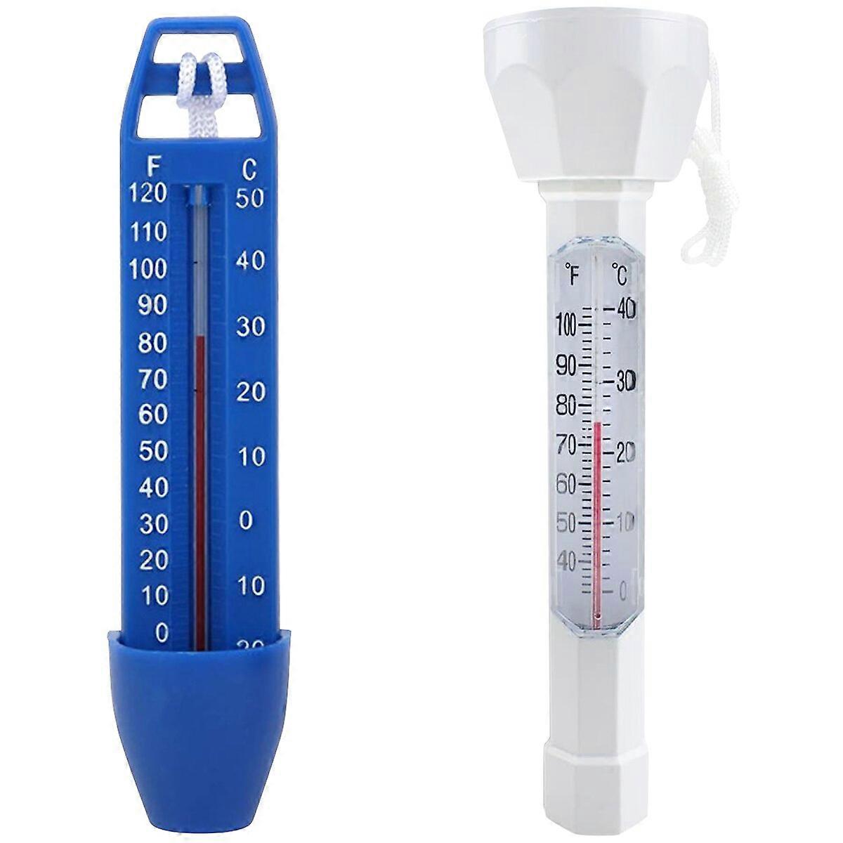 Pool Thermometer Floating Buoy Pool Thermometer with Large EZ Read Display Water Temperature Test Tube Fahrenheit & Celsius S