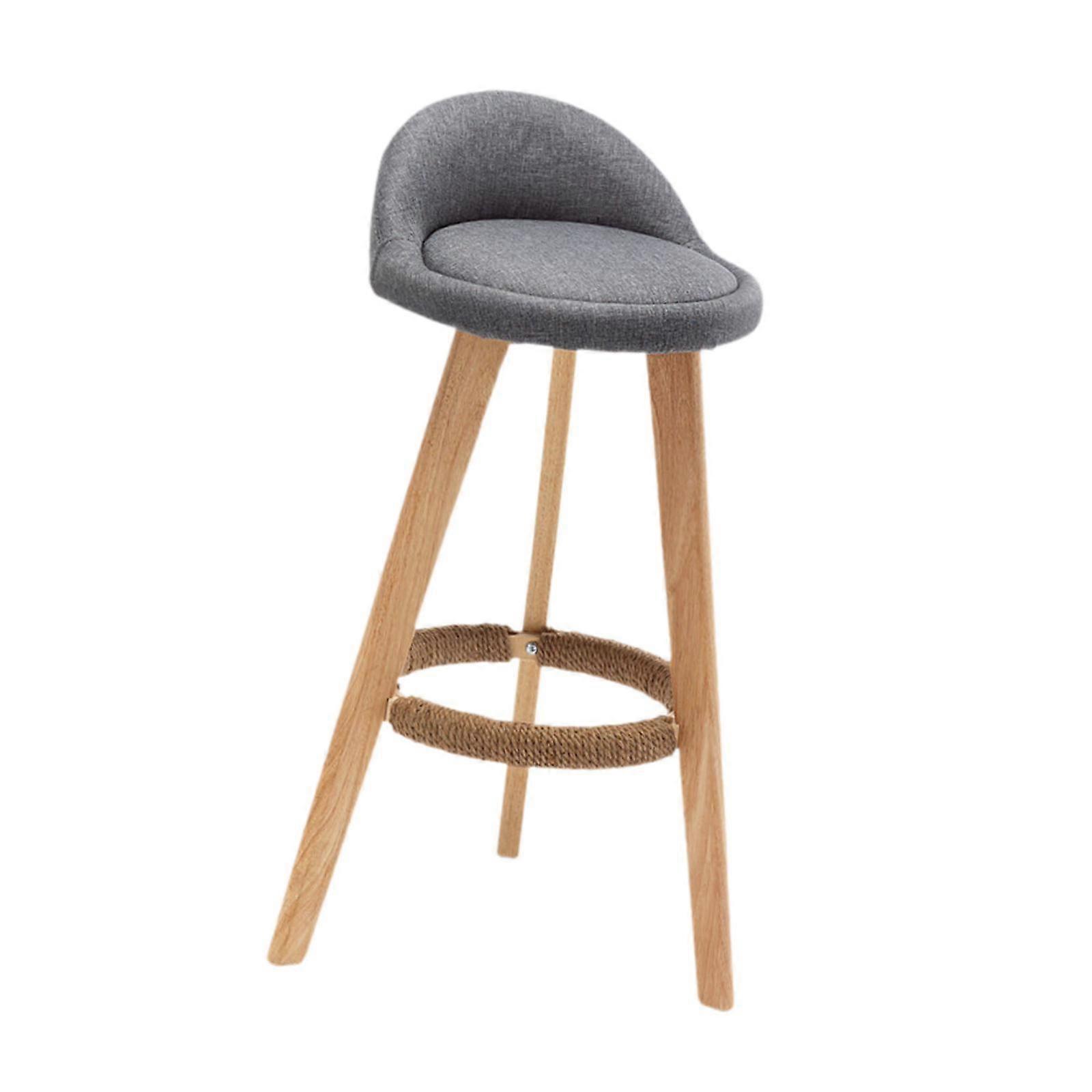 Height Barstool Non Slip Modern Counter Stool for Bar Tables Pub Dining Room Gray Linen