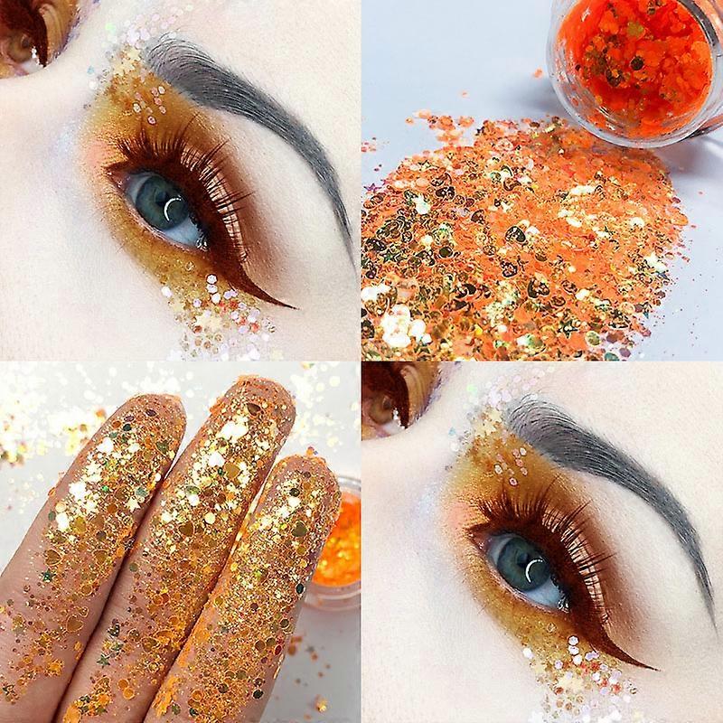 Glitter Eyeshadow Powder Gel Flash Crystal Flakes Mermaid Sequins Eyes Makeup Tools