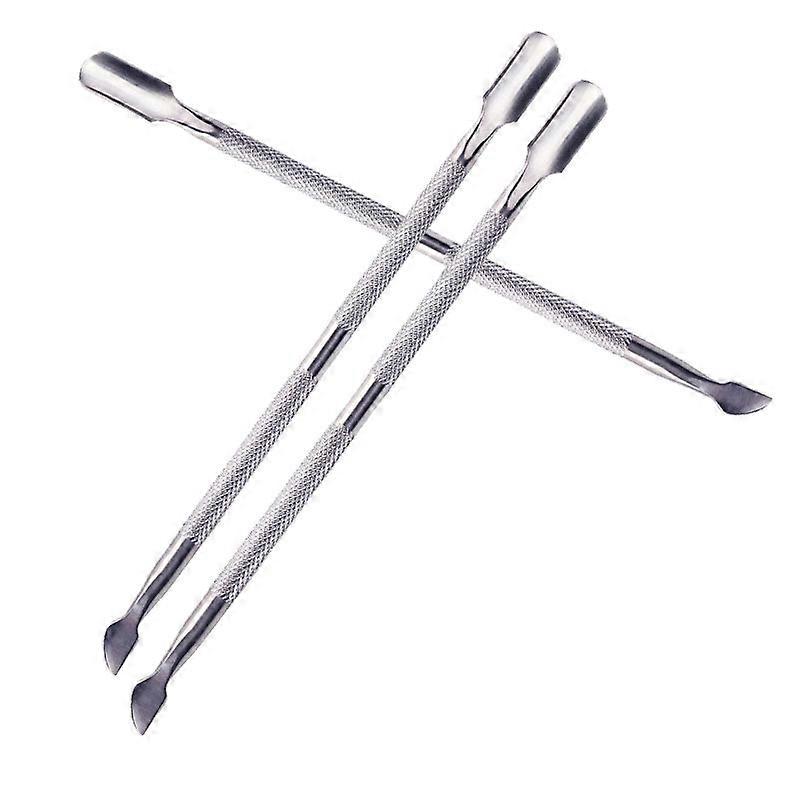 ZK-3 pcs cuticle pushers 2 in 1 silver