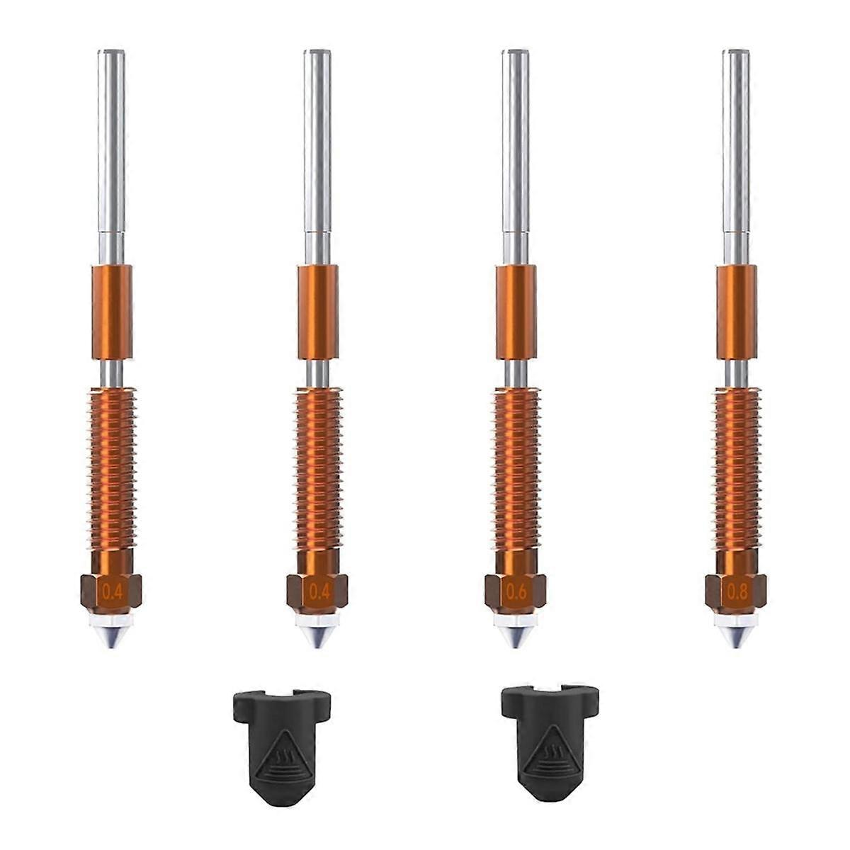 Κιτ ακροφυσίων για 3D εκτυπωτή -3 V3, K1C, Qucik-Swap Tri-Metal Steel-Tippped Copper Nozzle και Titanium