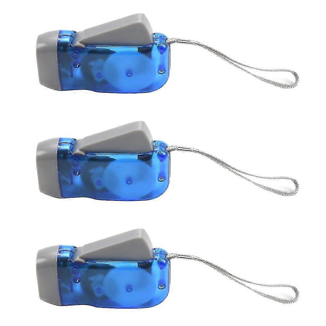 3x Hand-press Led Flashlight Lantern Dynamo Mini Flashlight Led Emergency Dynamo Torch Lamp Self-ch
