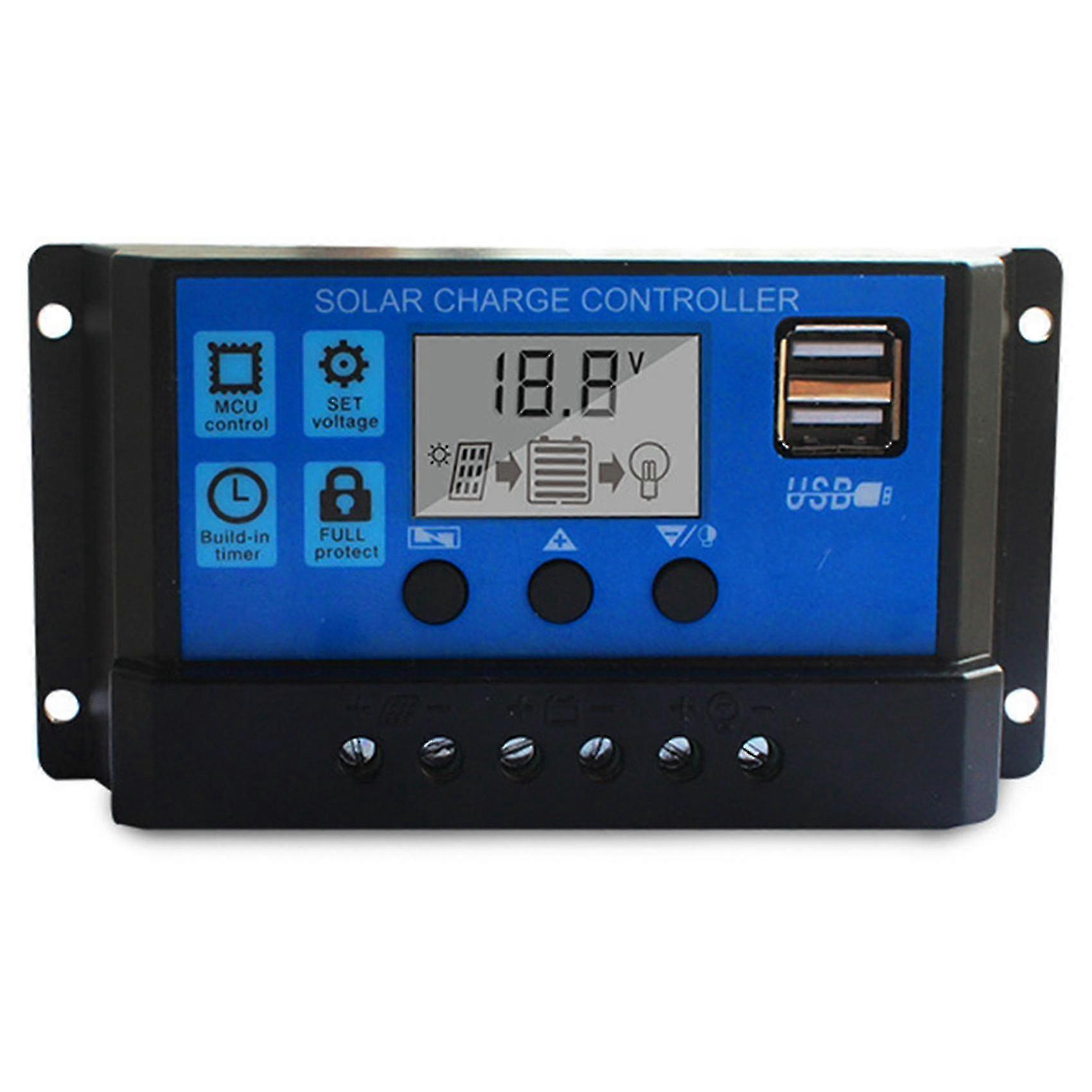 Compatible With30a Solar Charge Controller With 5v Dual Usb Ports Display Adjustable