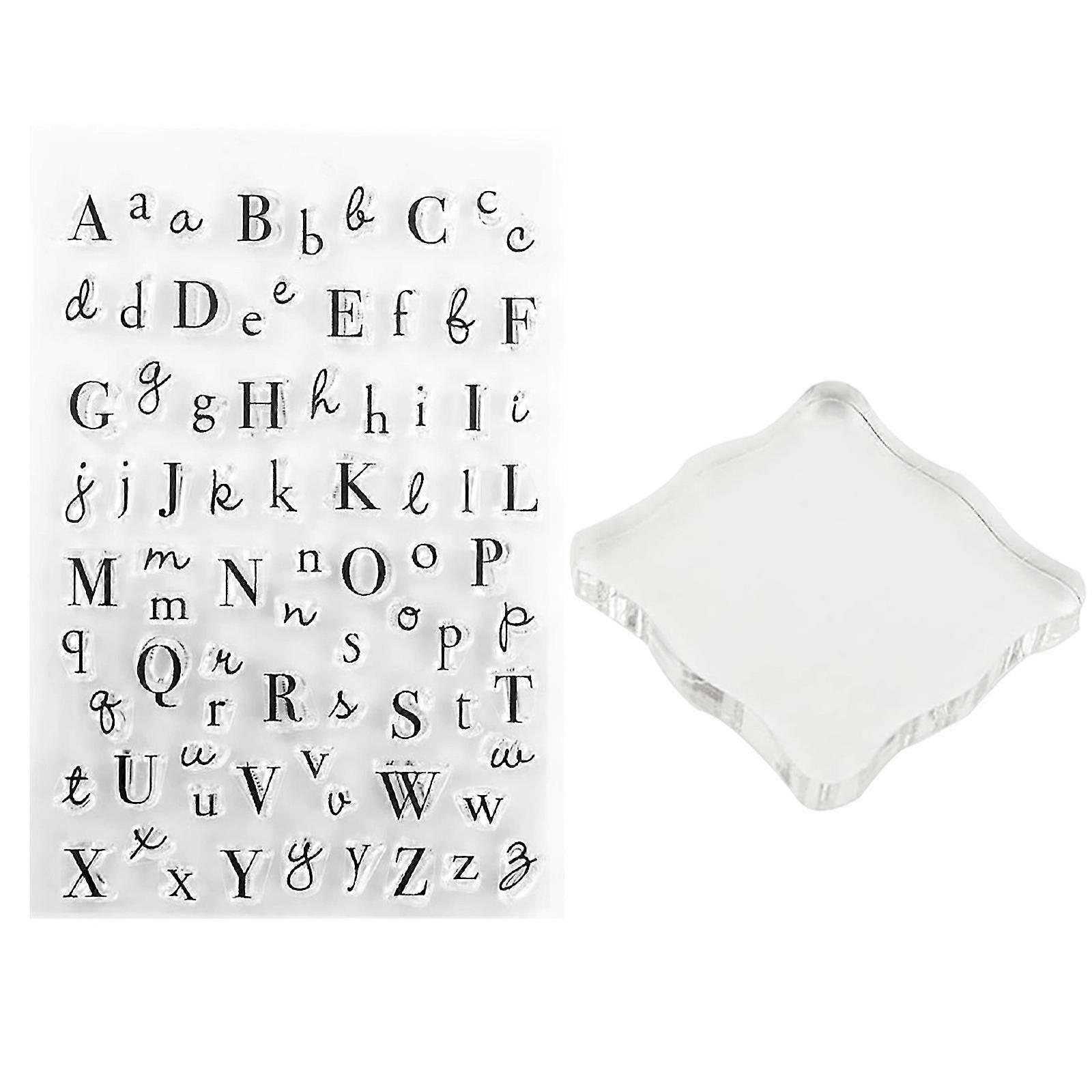 Plexiglass Transparent Stamp Rubber Stamp Alphabet Cake Stamp Tool