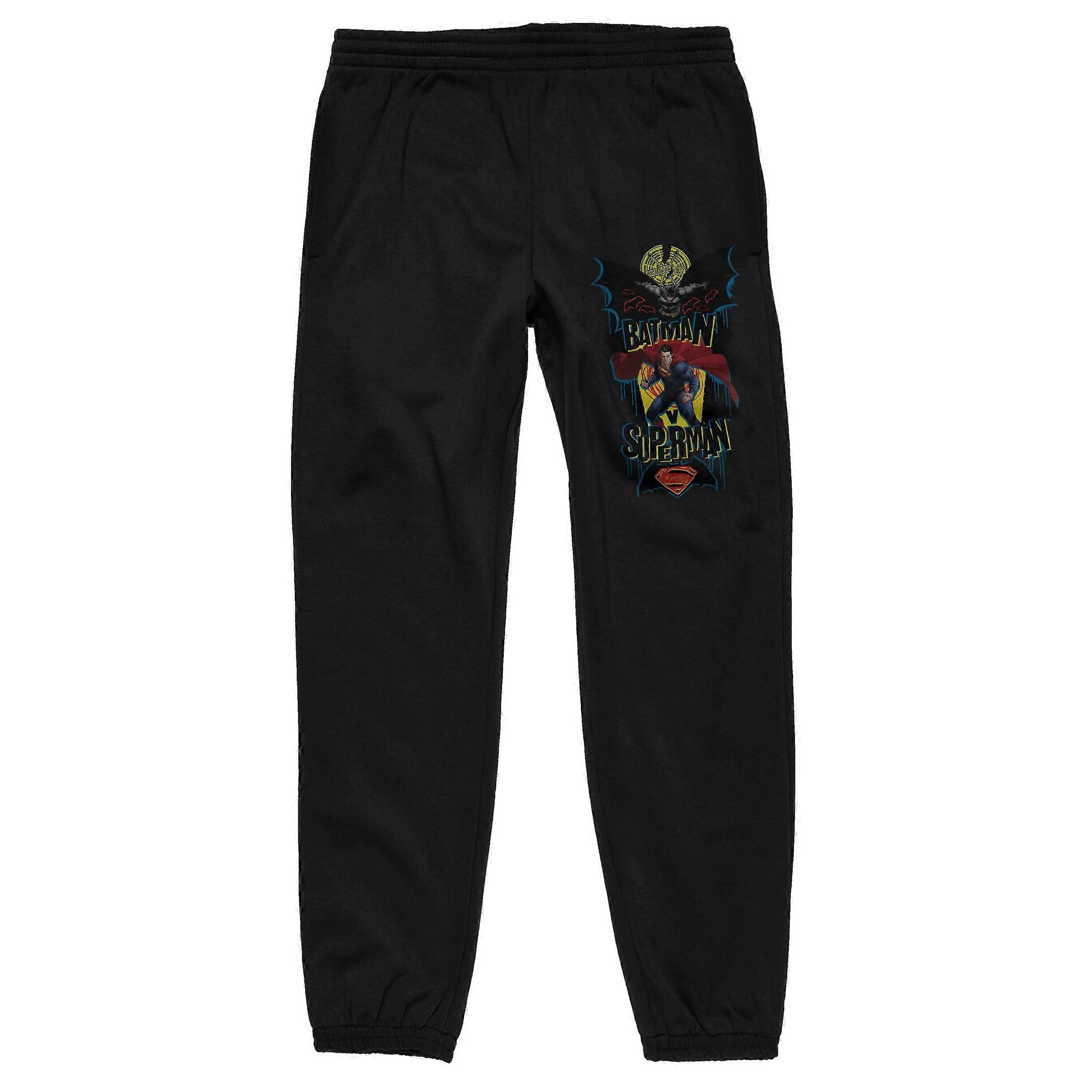 Batman V Superman Dawn Of Justice 2 Helden in Vechtpositie Mannen ' s Zwarte Joggingbroek Smalljcidchi321