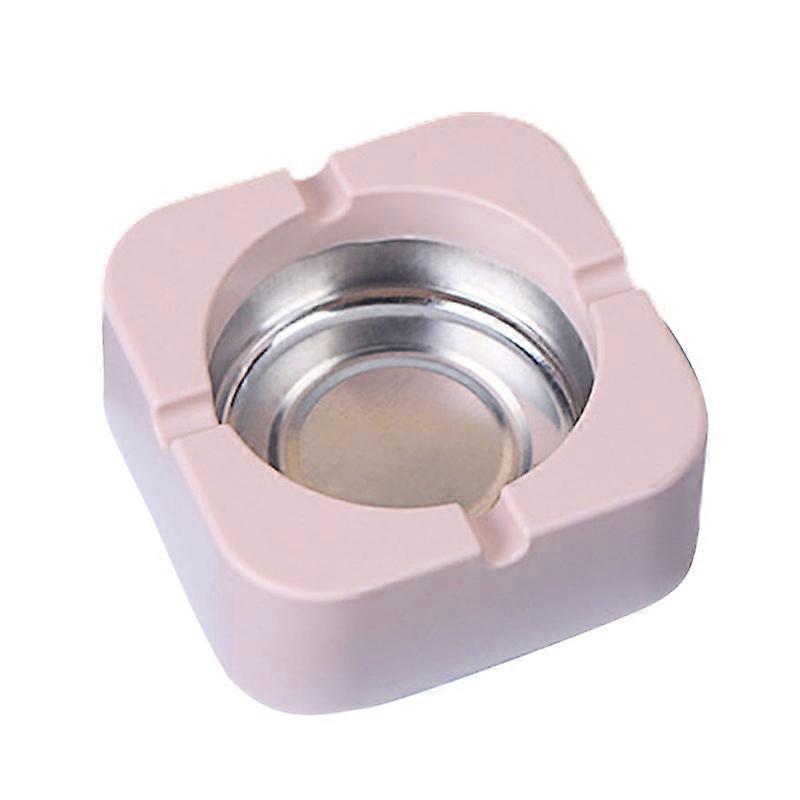 Portable Creative Tinplate Square Ashtray Holder Cigarette Ash Storage Box Case