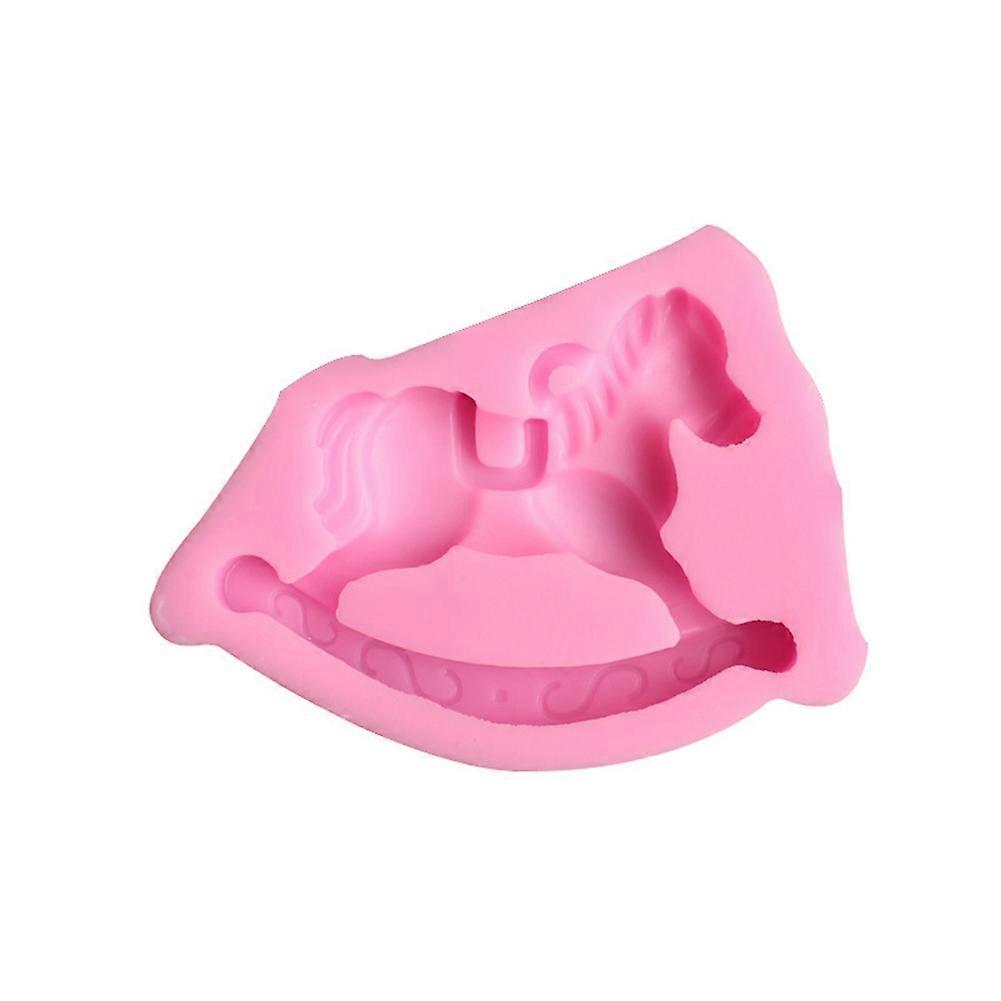 Rocking Horse Silicone Mold DIY Fondant Cake Chocolate Clay Craft Decor Tool KAESI