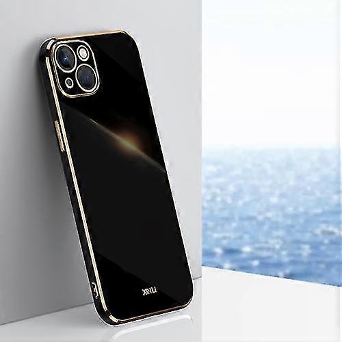 Compatible with Iphone 15 Xinli Straight Edge 6d Electroplate Tpu Mobile Phone Case