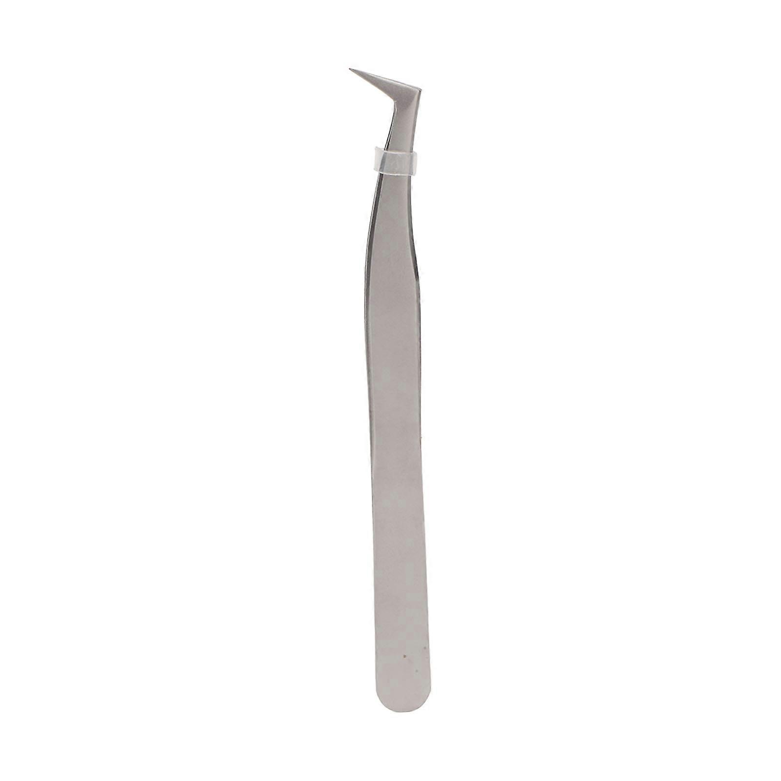 Eyelash Extension Tweezers Accurate Stainless Steel Makeup Tools Sandblasted Silver 7 Word